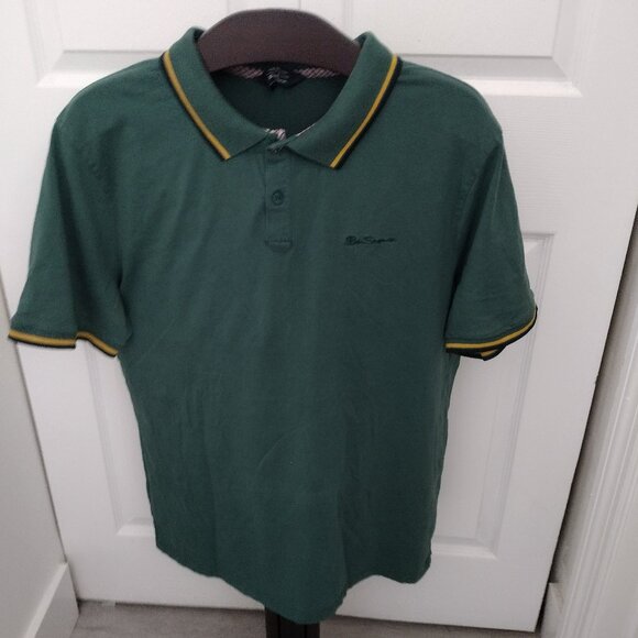 Ben Sherman Other - Ben Sherman Green Polo Shirt Men’s XL – Contrast Trim Cotton Stretch
